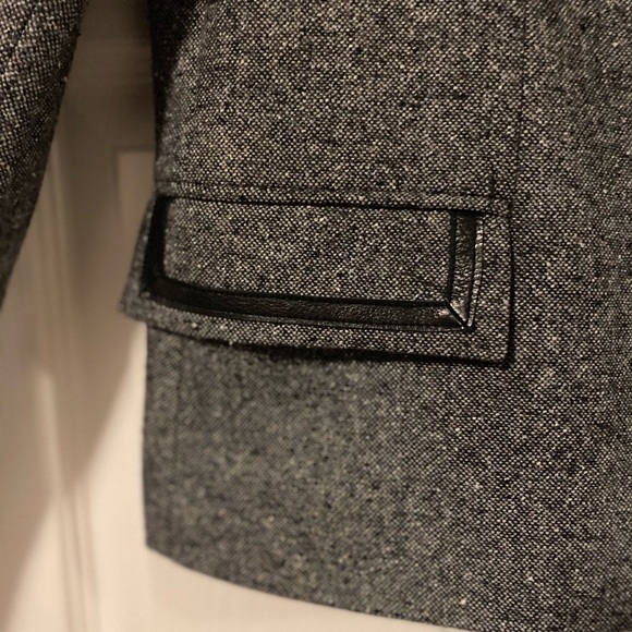 Pendleton Gray Lambs Wool Silk Leather Blazer - Picture 4 of 5